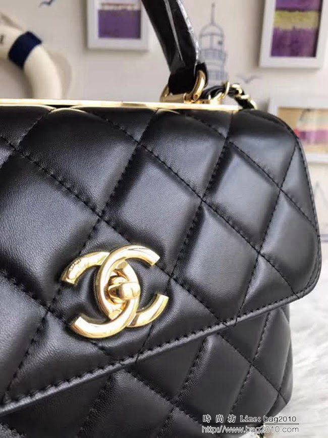 香奈兒CHANEL 92236 2018秋冬小羊皮手提肩背斜背鏈條包 DSC1067